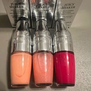 NIB Lancome Juicy Shaker Lip Mangoes Wild+ Freedom of Peach + Lemon Explosion